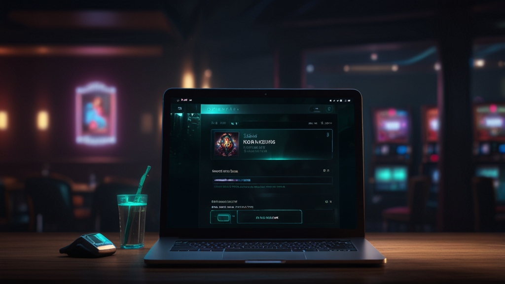 Téléphone et ordinateur affichant un formulaire de connexion de casino