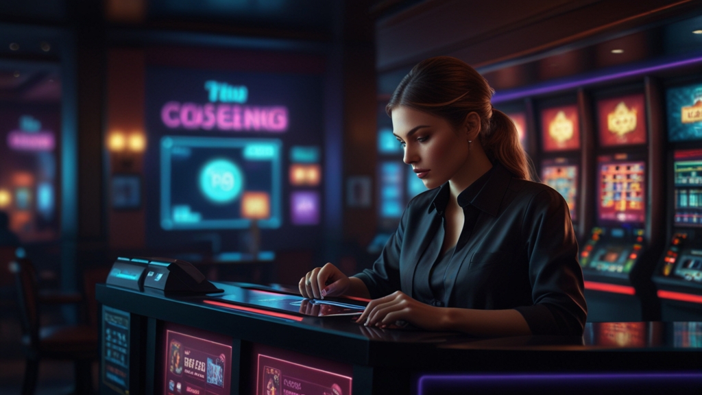 Interface de paiement de casino avec dépôt minimum et options de versement